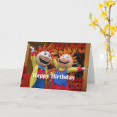 ハッピーバースデー カード (黄色い花)