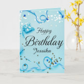 ハッピーバースデー カード (黄色い花)