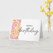 ハッピーバースデー カード (黄色い花)