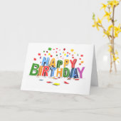 ハッピーバースデー カード (黄色い花)