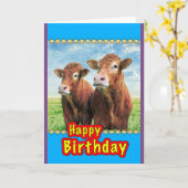 ハッピーバースデー カード (黄色い花)