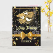 ハッピーバースデー カード (黄色い花)