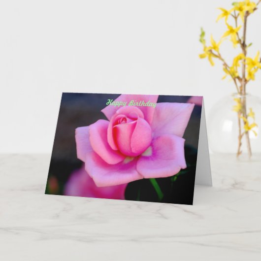 ハッピーバースデー カード (黄色い花)