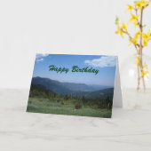 ハッピーバースデー カード (黄色い花)