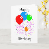 ハッピーバースデー カード (黄色い花)