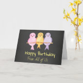 ハッピーバースデー カード (黄色い花)