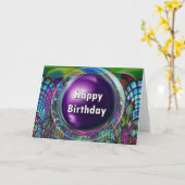 ハッピーバースデー カード (黄色い花)