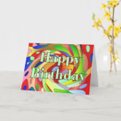 ハッピーバースデー カード (黄色い花)