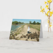 ハッピーバースデー カード (黄色い花)