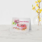 ハッピーバースデー カード (黄色い花)