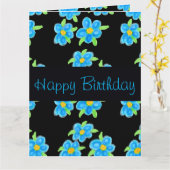 ハッピーバースデー カード (黄色い花)