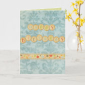 ハッピーバースデー カード (黄色い花)