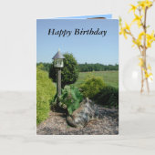 ハッピーバースデー カード (黄色い花)