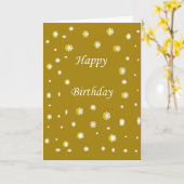 ハッピーバースデー カード (黄色い花)