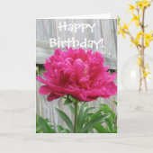 ハッピーバースデー! カード (黄色い花)
