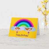 ハッピーバースデー! カード (黄色い花)