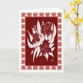 ハッピーバースデー カード (黄色い花)