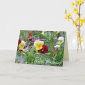 ハッピーバースデー カード (黄色い花)