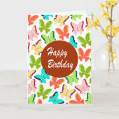 ハッピーバースデー カード (黄色い花)