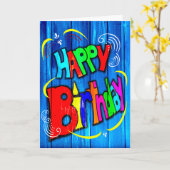 ハッピーバースデー カード (黄色い花)