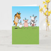 ハッピーバースデー カード (黄色い花)