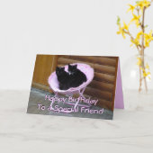 ハッピーバースデー カード (黄色い花)