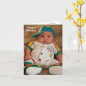 ハッピーバースデー カード (黄色い花)