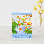 ハッピーバースデー カード (黄色い花)
