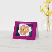 ハッピーバースデー カード (黄色い花)