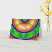 ハッピーバースデー カード (黄色い花)