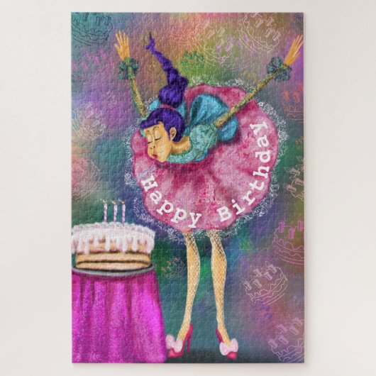 ハッピーバースデー – ガー吹ルズアウトキャンドル – おもしろい  ジグソーパズル (縦)