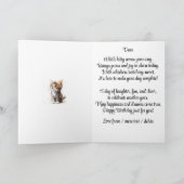 ハッピーバースデー，キャットレディ，キットン恋人，おめでとう カード (内部)