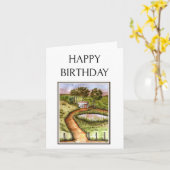 ハッピーバースデー、キャビンインザウッズアート カード (黄色い花)