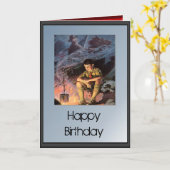 ハッピーバースデー – キャンプファイア カード (黄色い花)