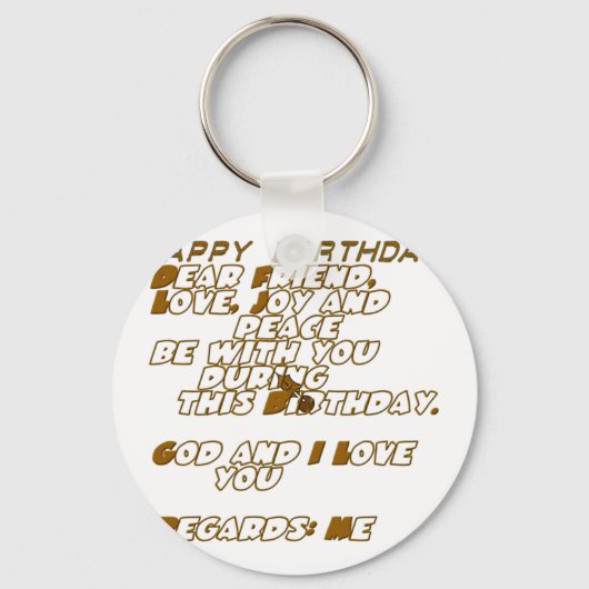 ハッピーバースデー キーホルダー (正面)