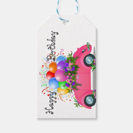 ハッピーバースデー ギフトタグ (正面)