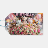 ハッピーバースデー、クマの子ども、ナターシャ・アメリカ ギフトタグ (裏面横)