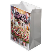 ハッピーバースデー、クマの子ども、ナターシャ・アメリカ ミディアムペーパーバッグ (裏面アングル)