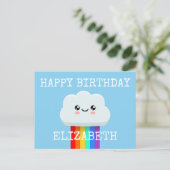 ハッピーバースデー クラウド ポストカード (スタンド正面)