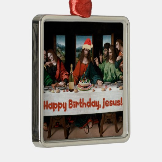 ハッピーバースデー!クリスマスおもしろい飾り メタルオーナメント (右)