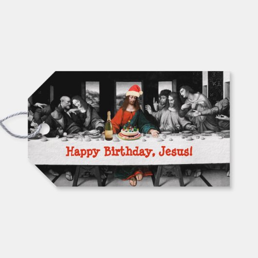 ハッピーバースデー!クリスマスおもしろい ギフトタグ (裏面横)