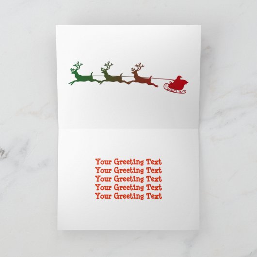 ハッピーバースデー!クリスマスおもしろい シーズンカード (内部)