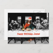 ハッピーバースデー!クリスマスおもしろい シーズンポストカード (正面/裏面)