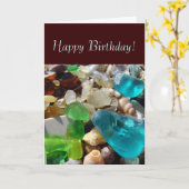 ハッピーバースデー!グリーティングカードビーチ財宝 カード (黄色い花)