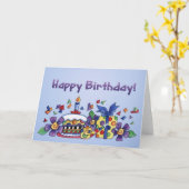 ハッピーバースデー – グリーティングカード (黄色い花)