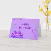 ハッピーバースデー!グリーティングカード カード (黄色い花)