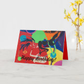 ハッピーバースデー!グリーティングカード カード (黄色い花)