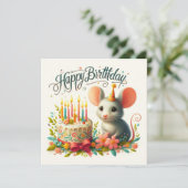 ハッピーバースデー グリーティングカード 招待状 (スタンド正面)