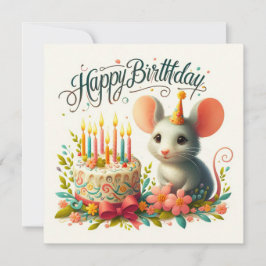 ハッピーバースデー グリーティングカード 招待状