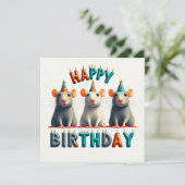 ハッピーバースデー グリーティングカード 招待状 (スタンド正面)